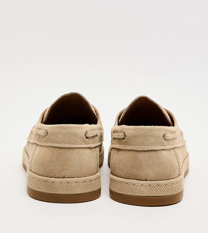 Steve Madden Argylee men's tan lace-up casual shoes, angled view