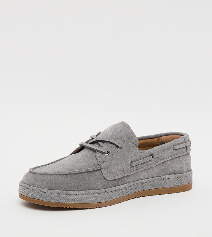 Steve Madden Argylee men's grey lace-up casual sneakers, side view