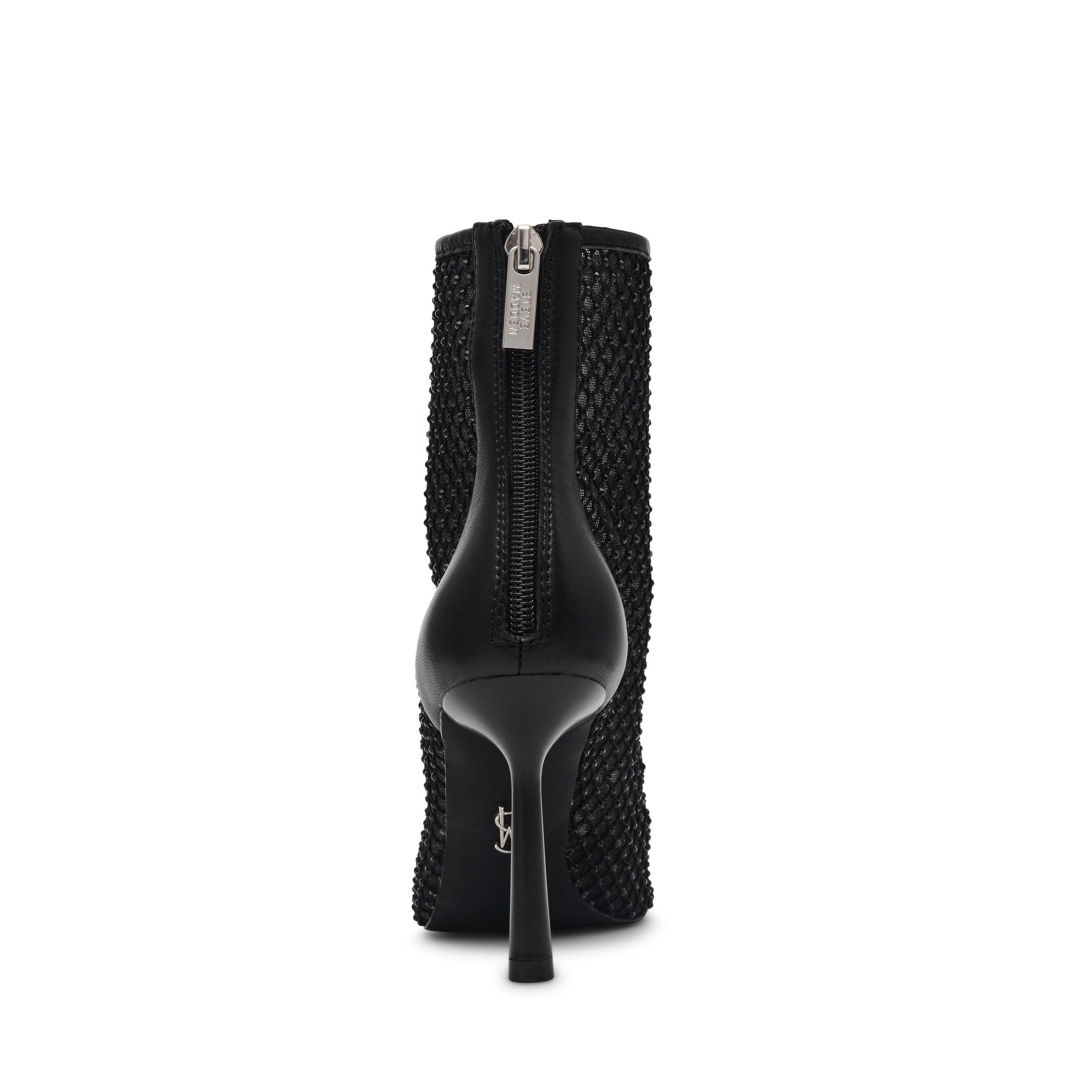 Steve Madden Arlette women's black heeled boots, back view
