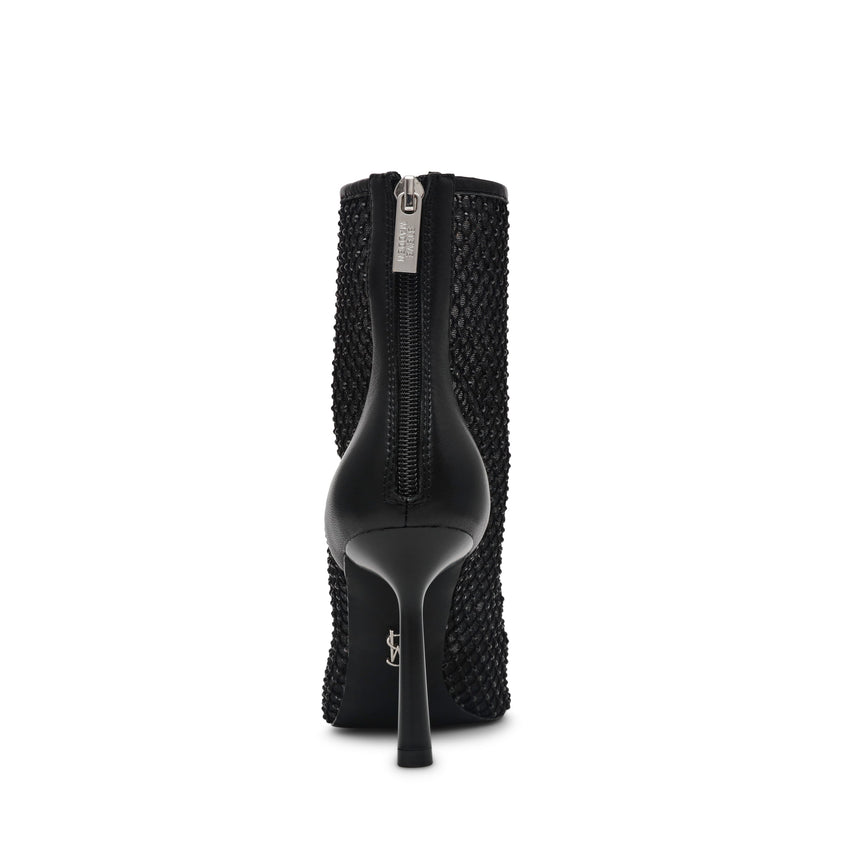 Steve Madden Arlette women's black heeled boots, back view