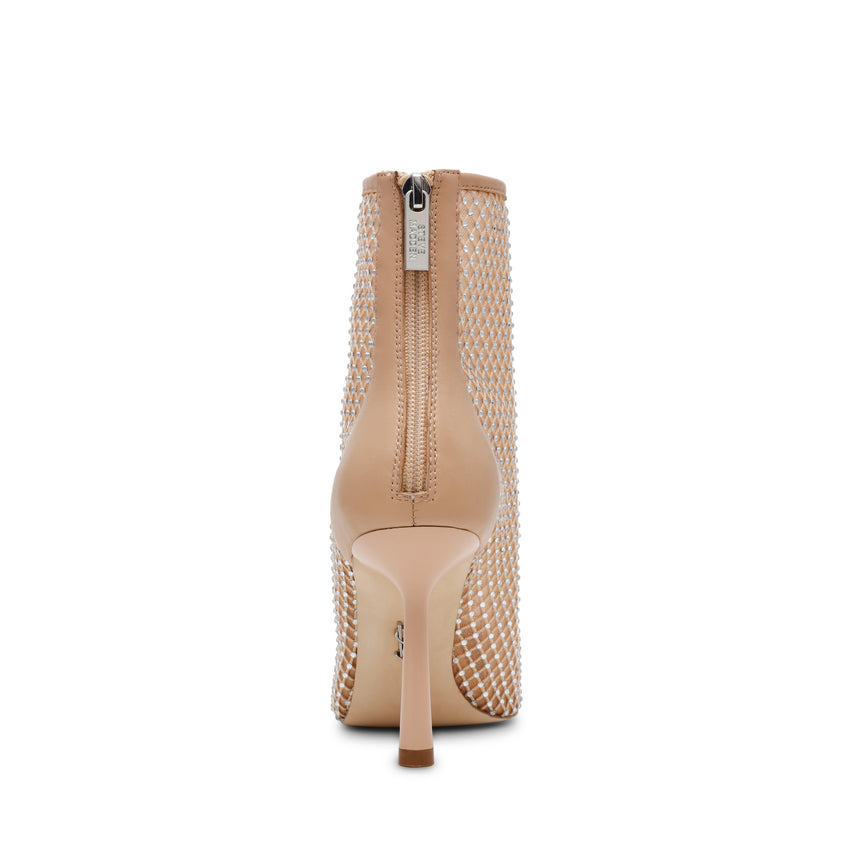 Steve Madden Arlette women's tan heeled boots, side view