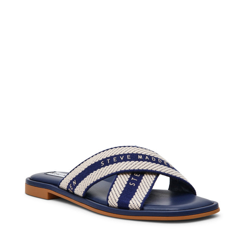 Arrows Navy Blue Women's Flat-Evening Sandals