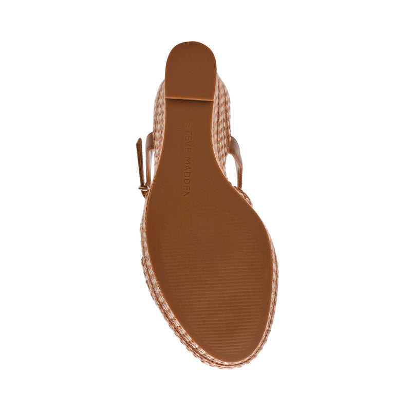 Steve Madden Aztec women's cognac multicolour wedge sandals, front view