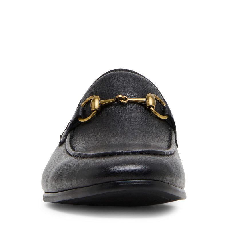Steve Madden Banderas Men's Black Loafers - front view
