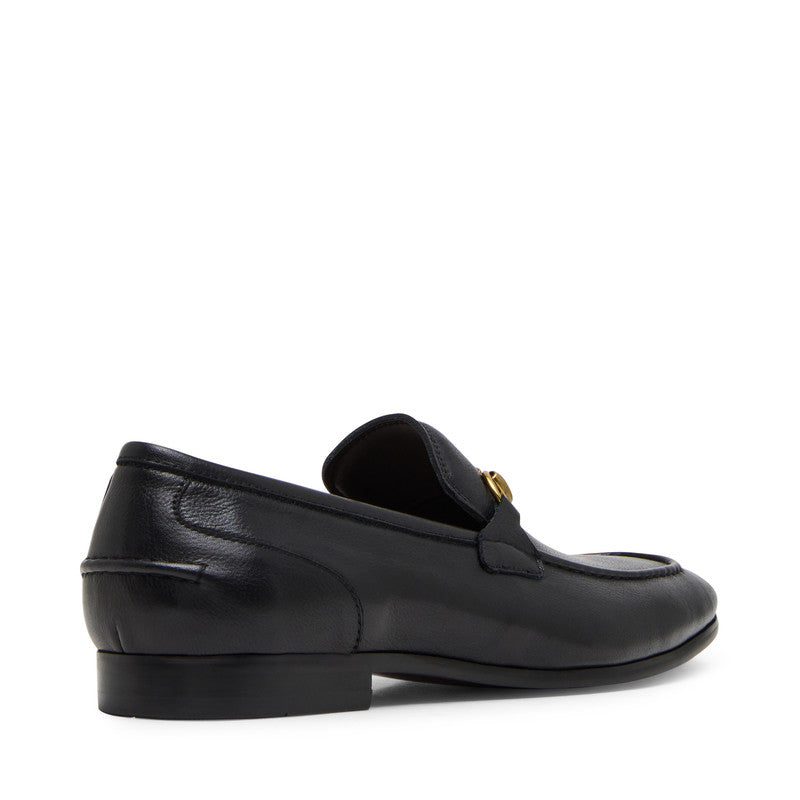 Steve Madden Banderas Men's Black Loafers - rear three-quarter view