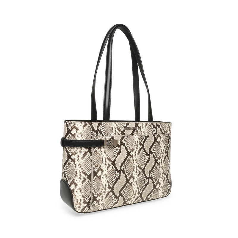 Steve Madden Bavantic Women's Grey & Silver Tote Bag - three-quarter view