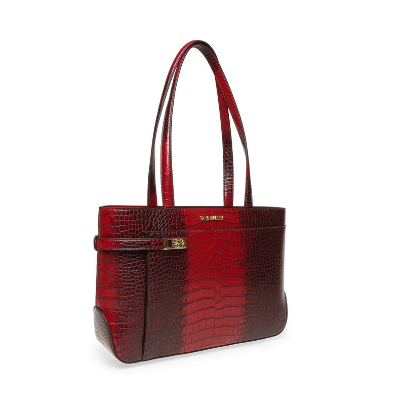 Steve Madden Bavantic Women's Wine Tote Bag - three-quarter view