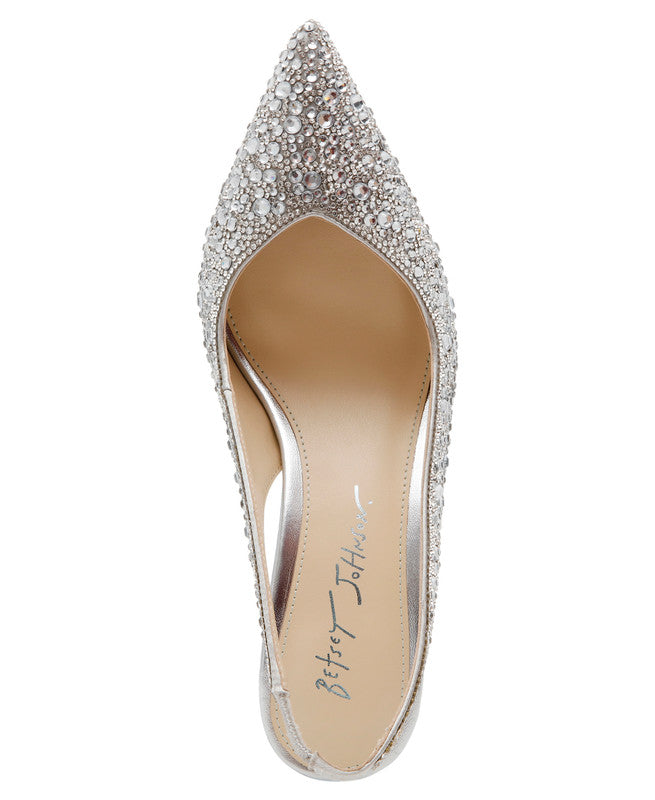 Sb-clark Women's Silver Heeled Sandals 751-SILVER — rear view