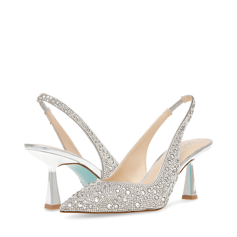 Sb-clark Women's Silver Heeled Sandals 751-SILVER — detail view