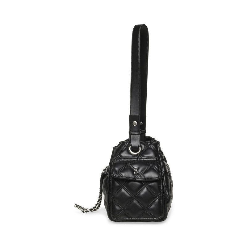 Steve Madden Bmicki Women's Black & Nickel Hobo Bag - side profile - view 5