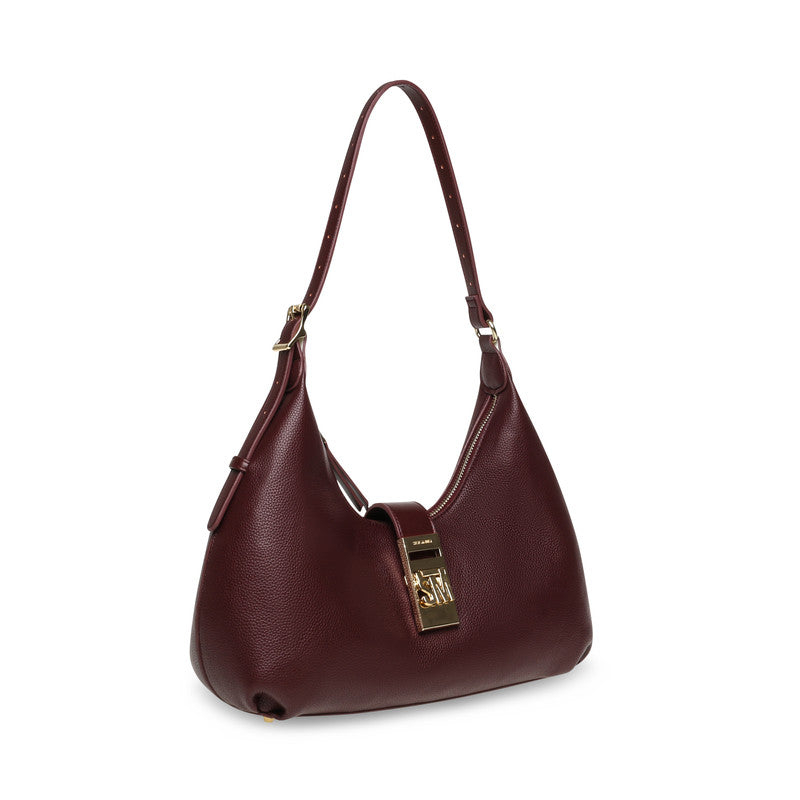 Steve Madden Bovie-c Women's Wine Hobo Bag - three-quarter view