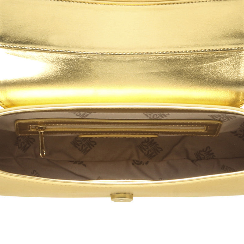 Steve Madden Bstash Women's Gold Shoulder Bag - open interior view
