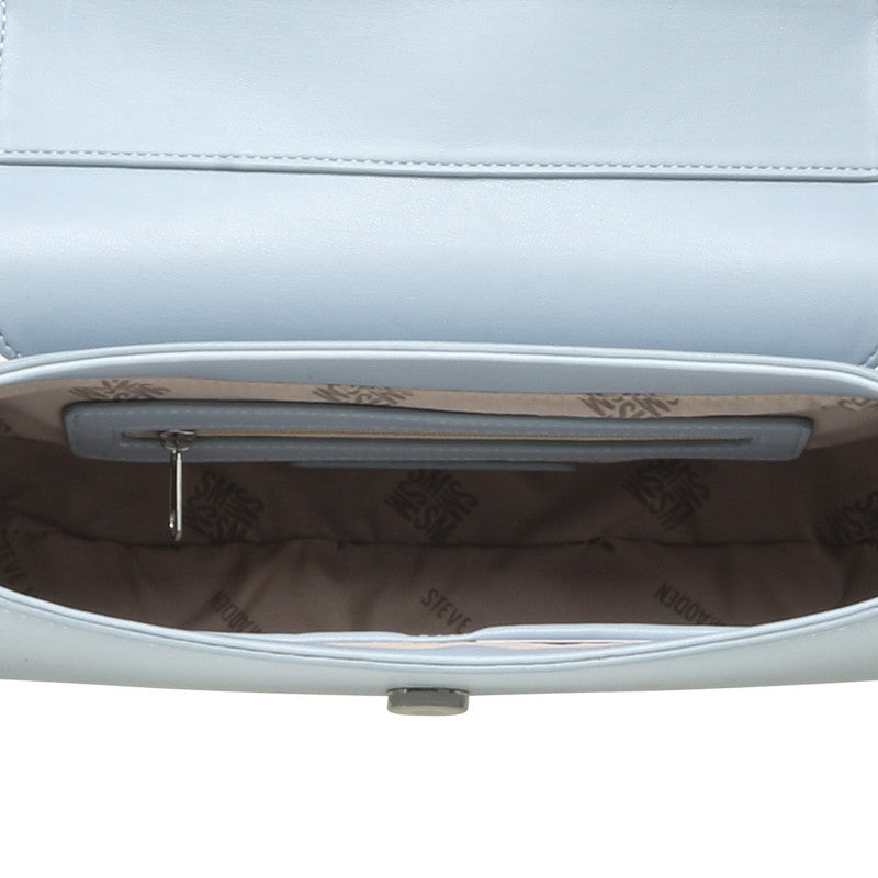Steve Madden Bstash Women's Light Blue Shoulder Bag - open interior view