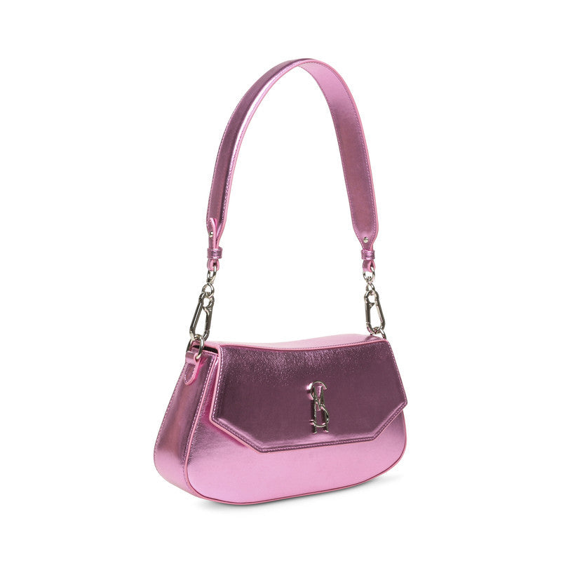 Steve Madden Bstash Women's Pink & Silver Shoulder Bag - side profile - view 4