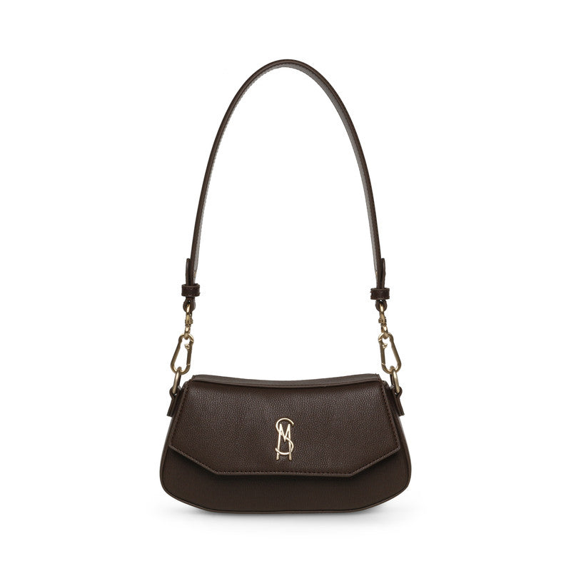 Steve Madden Btaiga-s Women's Chocolate & Gold Shoulder Bag - front view
