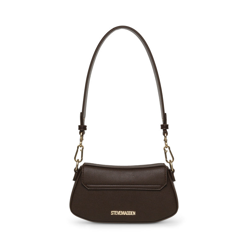 Steve Madden Btaiga-s Women's Chocolate & Gold Shoulder Bag - back view