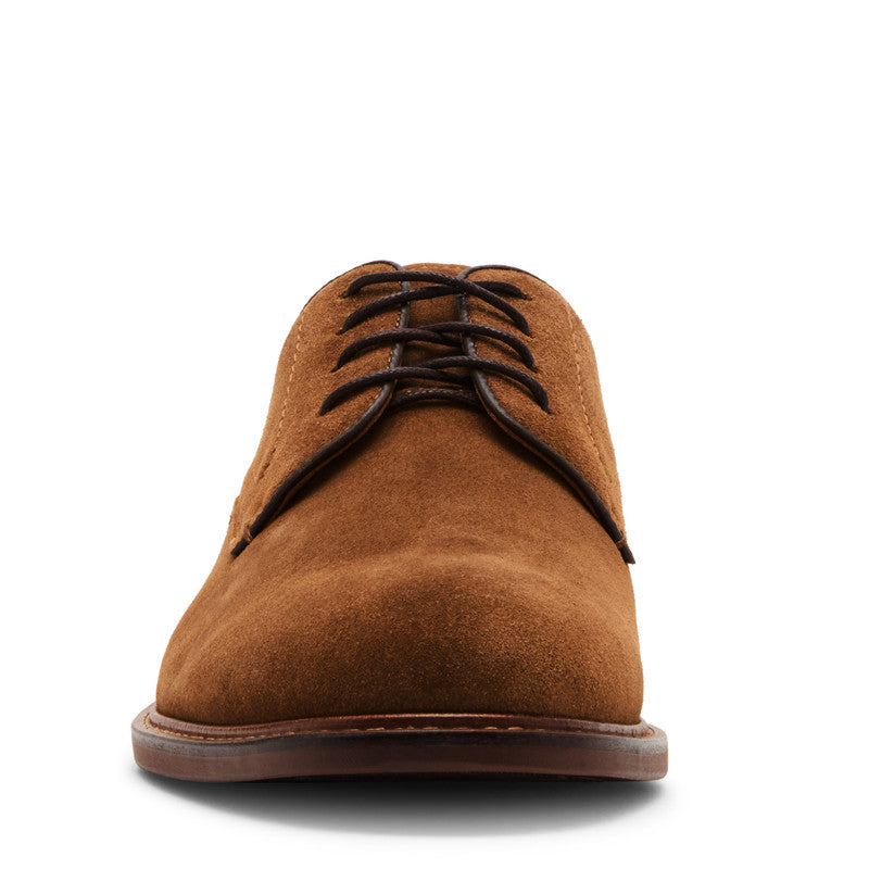 Steve Madden Casmir Men's Tan Suede Lace-Up Shoes - front view