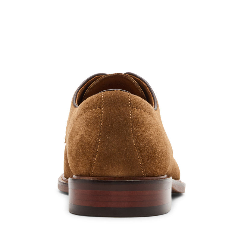 Steve Madden Casmir Men's Tan Suede Lace-Up Shoes - rear view