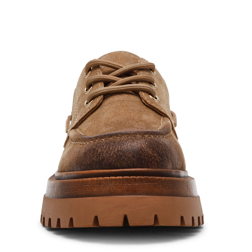 Steve Madden Detroit women's grey shoes, angled view