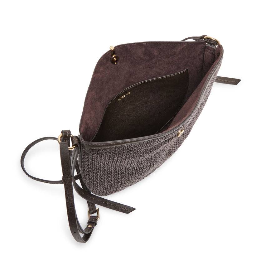 Dolce Vita Bennett-R women's brown raffia hobo bag, back view
