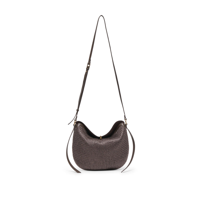 Dolce Vita Bennett-R women's brown raffia hobo bag, interior view