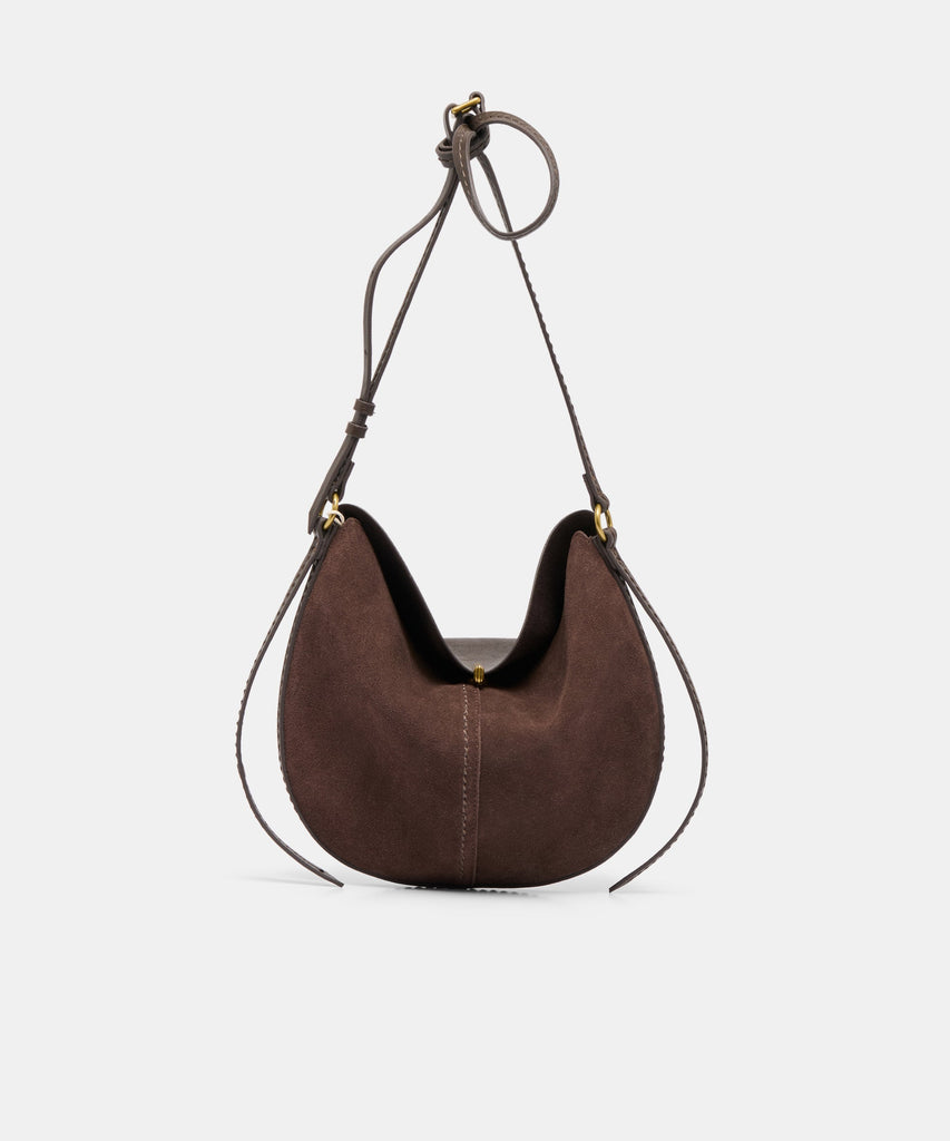 Dolce Vita Bennett women's brown suede hobo bag, featured view