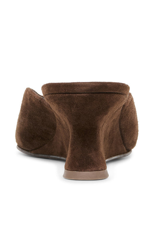 صنادل بكعب كامي النسائية باللون البني الداكن - view 4