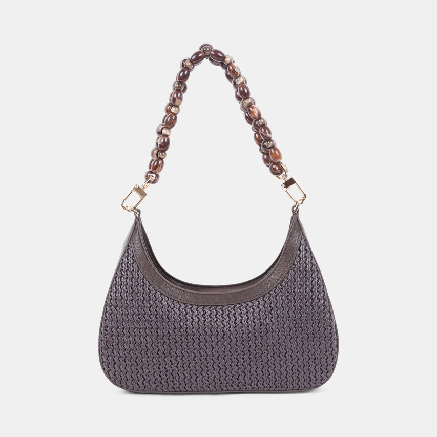 Dolce Vita Solen-R women's chocolate brown shoulder bag, alternate front view
