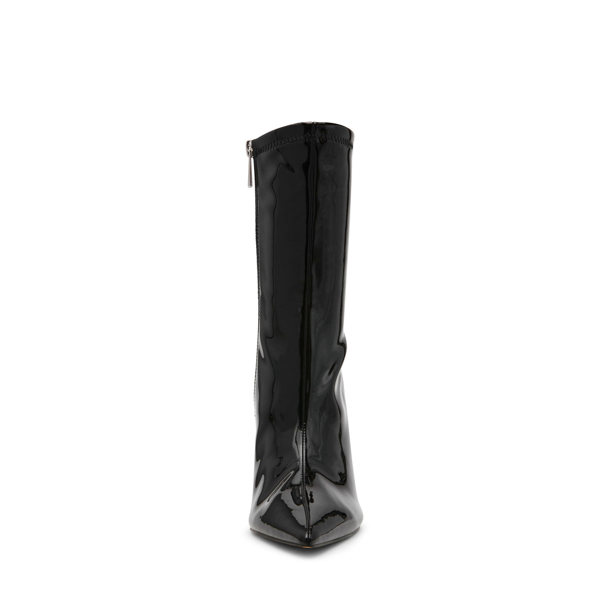 Steve Madden Easy women's black heeled boots, angled view