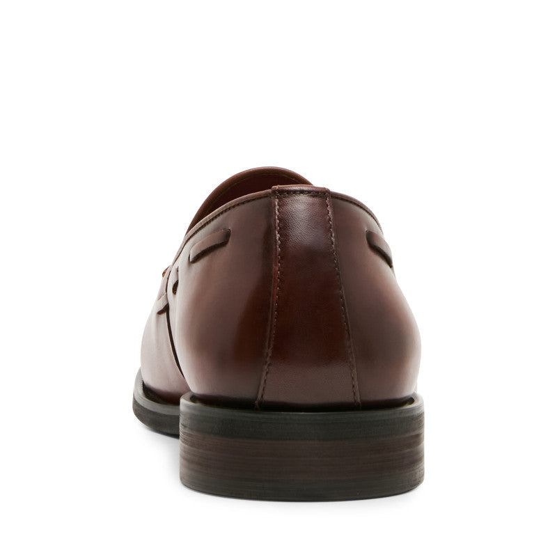 Steve Madden Elgin Men's Tan Leather Loafers - rear view