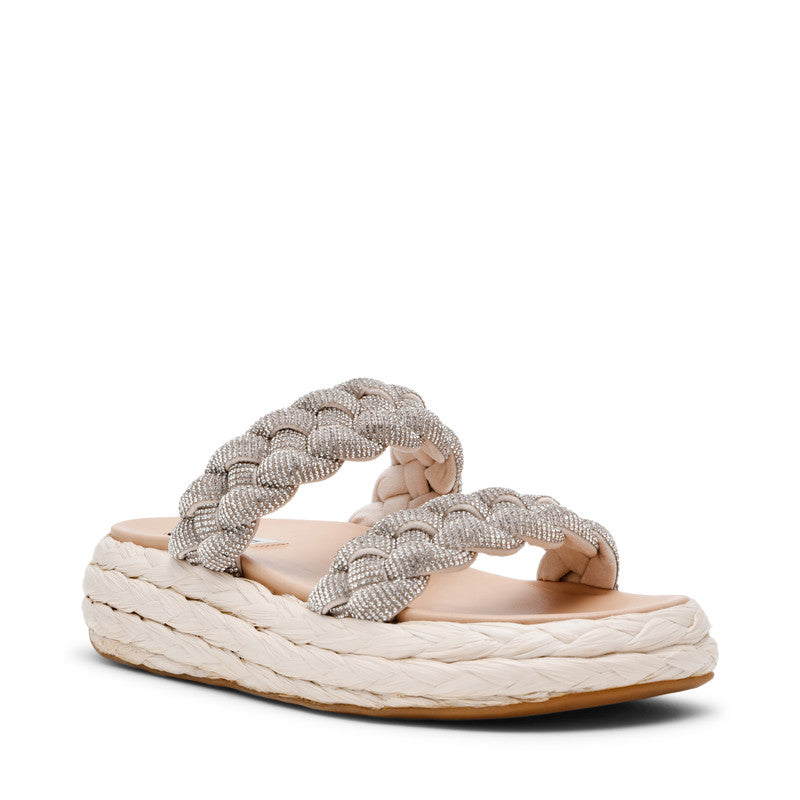 Steve Madden Gallie Silver Women's Flat Sandals, featured product view