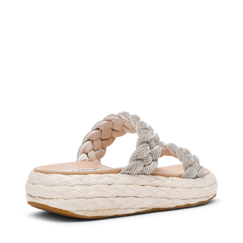 Steve Madden Gallie Silver Women's Flat Sandals with metallic finish - view 2
