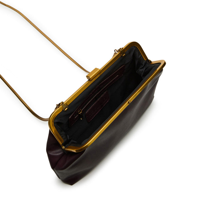 Steve Madden Kisses Women's Wine Clutch - open interior view