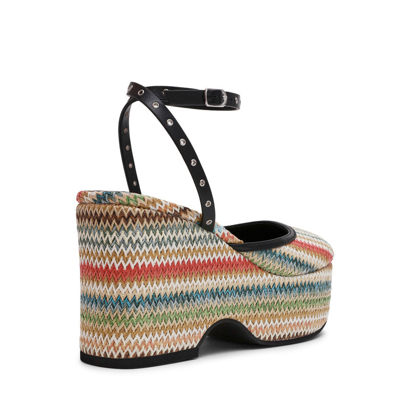 Steve Madden Kosmic Multi Raffia Women's Wedges with raffia finish - view 2