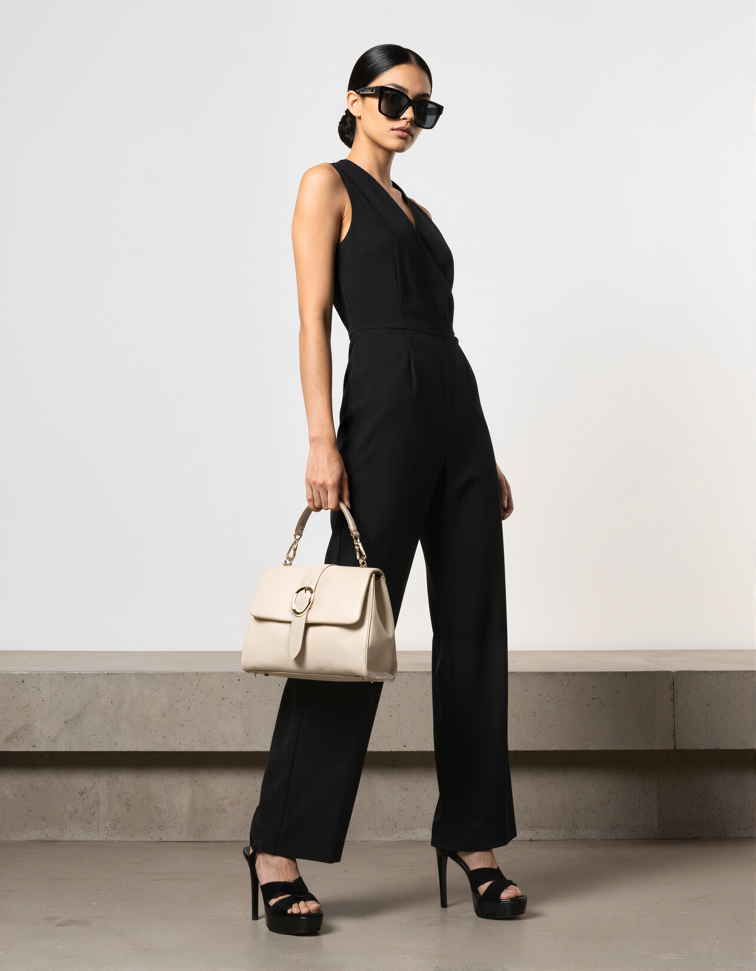 LAVISHER BLACK PATENT HEELS