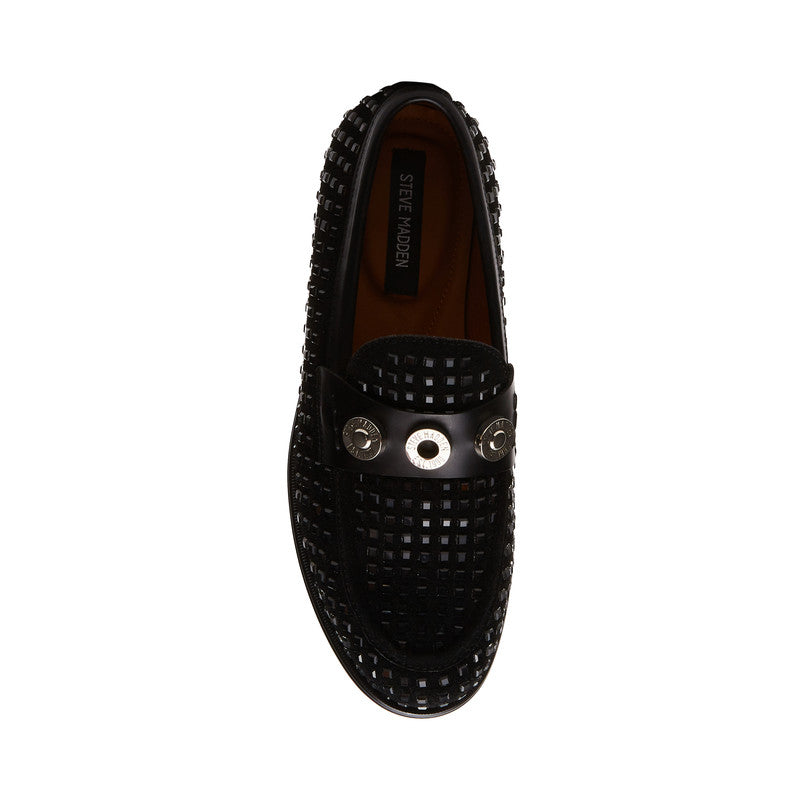 Steve Madden Lazare-N Men's Black Loafers with slip-on closure - view 3