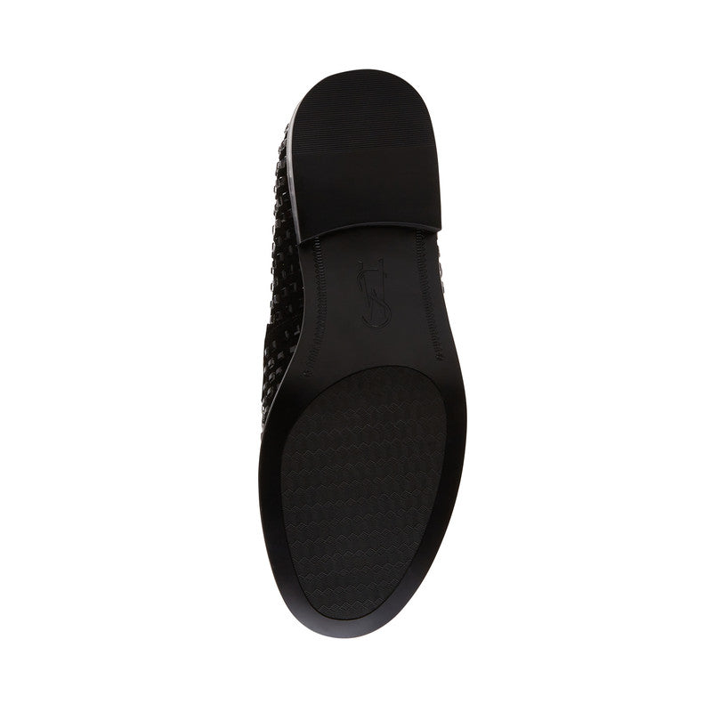 Steve Madden Lazare-N men's black loafers, back view