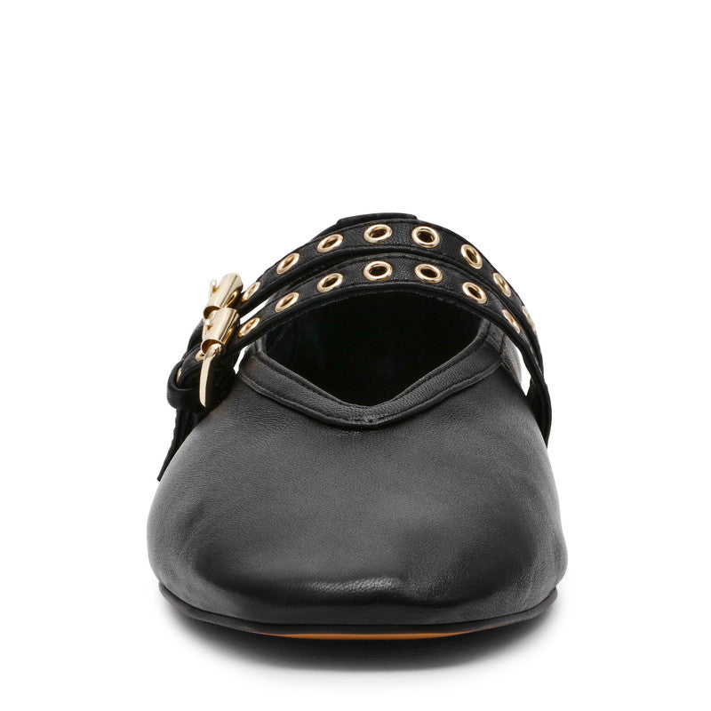 Steve Madden Lydia Women's Black Ballet Flats - front view