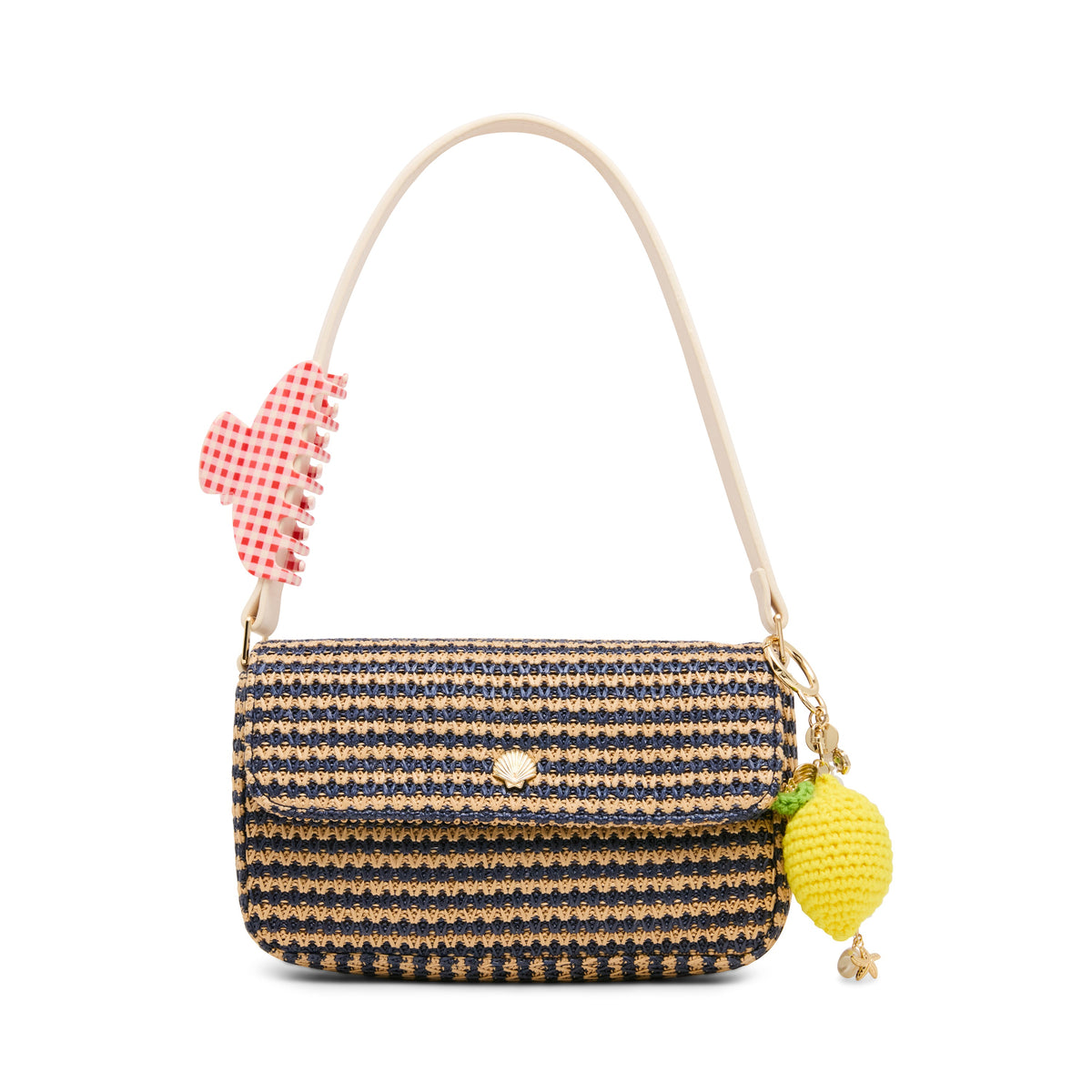 Madden Girl Navy Stripe Women's Shoulder Bag