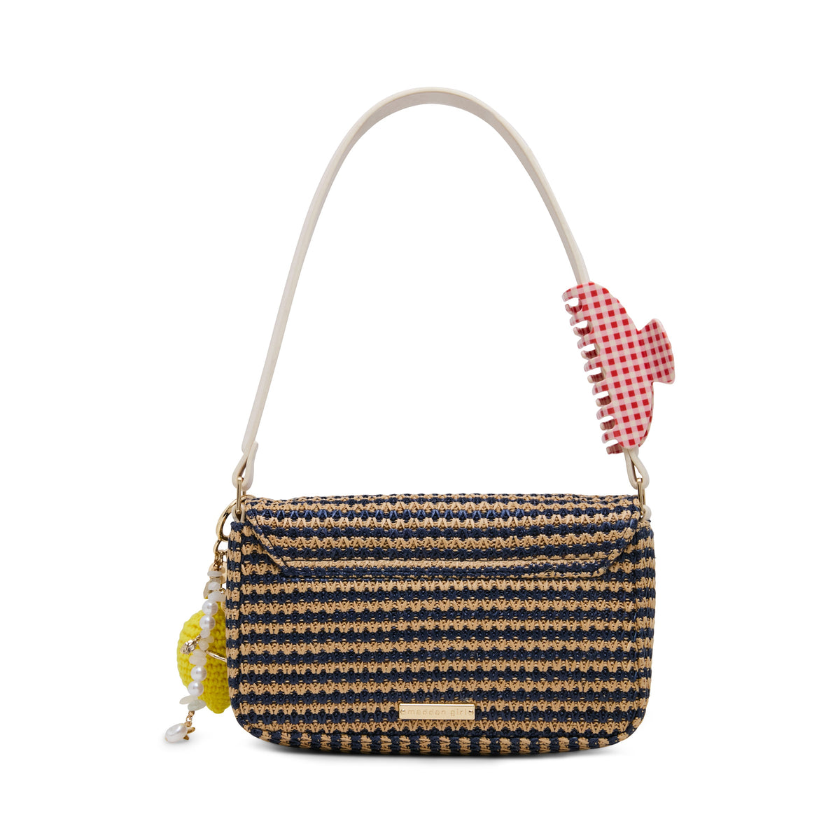Madden Girl Navy Stripe Women's Shoulder Bag - view 5