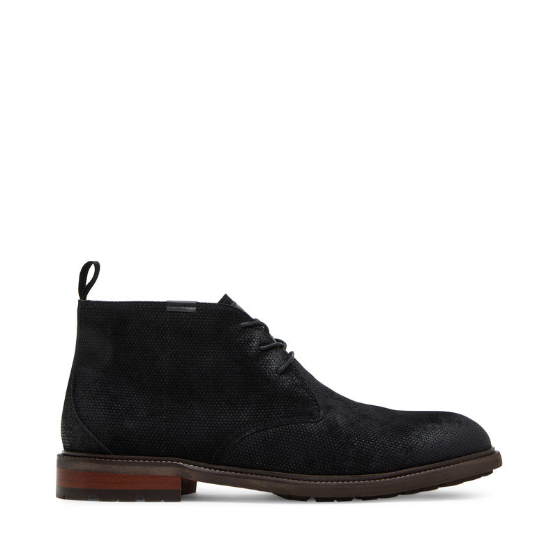 Steve Madden Maelix Men's Black Suede Boots - side profile - view 3