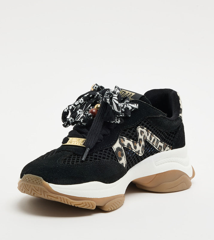 Steve Madden Maxfield women's black sneakers, side view