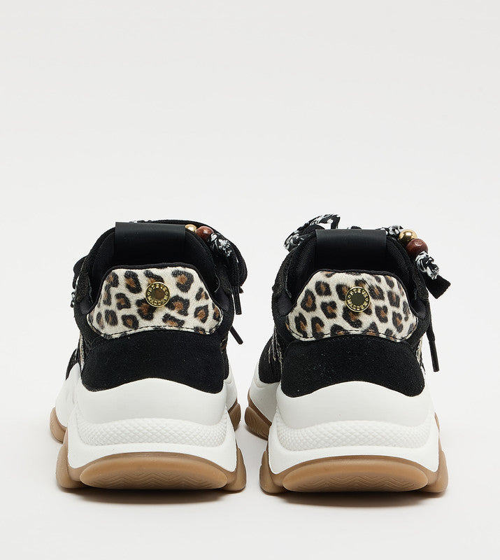 Steve Madden Maxfield women's black sneakers, front view