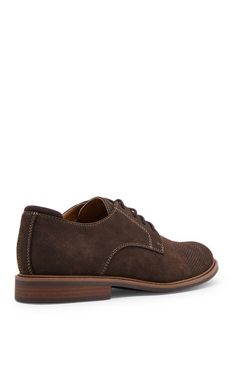 Steve Madden Msaven Men's Brown Suede Lace-Up Shoes - rear three-quarter view