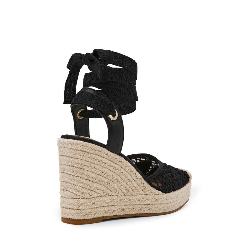 Steve Madden Osborn Black Women's Wedge Sandals with synthetic material - view 2