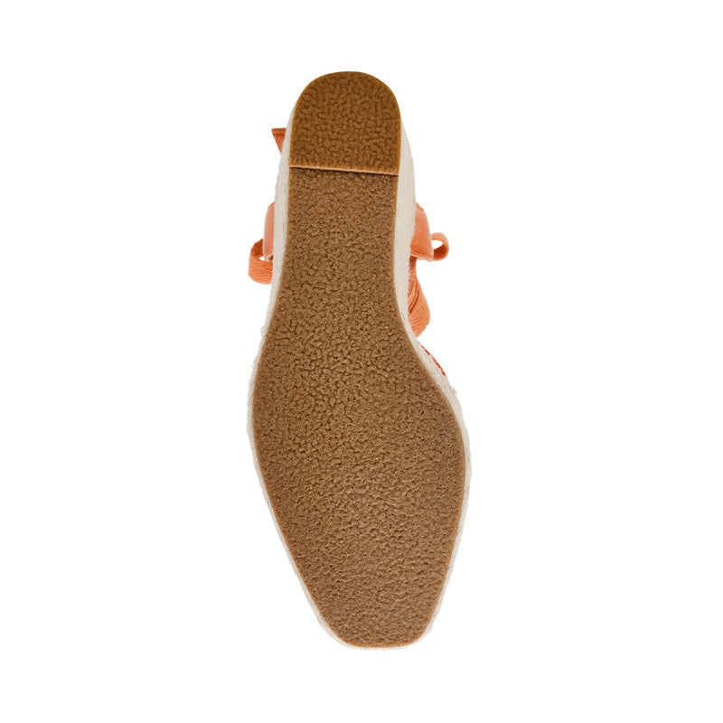 Steve Madden Osborn women's dark orange wedge sandals, front view
