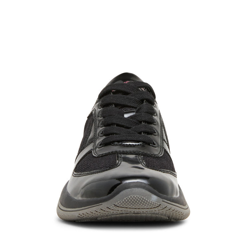 Steve Madden Prevale women's black sneakers, front view