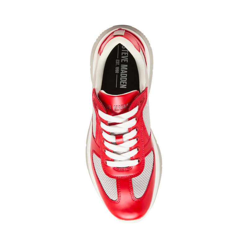 Steve Madden Prevale women's red sneakers, sole view