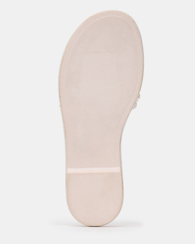 Steve Madden Rubee Women's Ivory Flat Sandals - outsole view