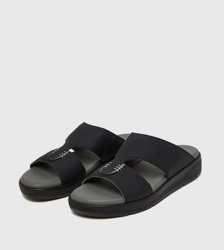 Black Men's Comfort Sandals - view 4